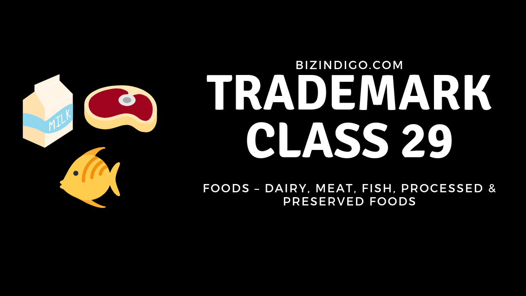 Trademark Class 29 Meat, Fruits, Milk, and Oils BIZINDIGO®