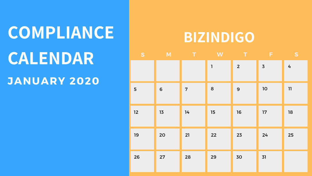 Compliance Calendar January 2020