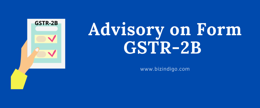 gstr-2b advisory for taxpayers