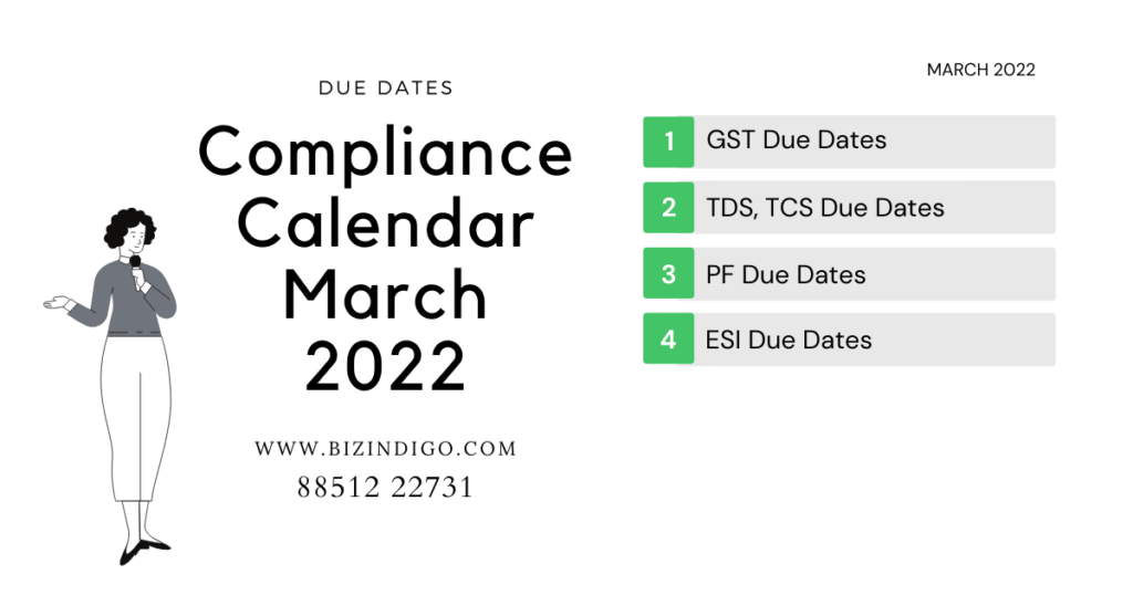 Compliance Calendar March 2022