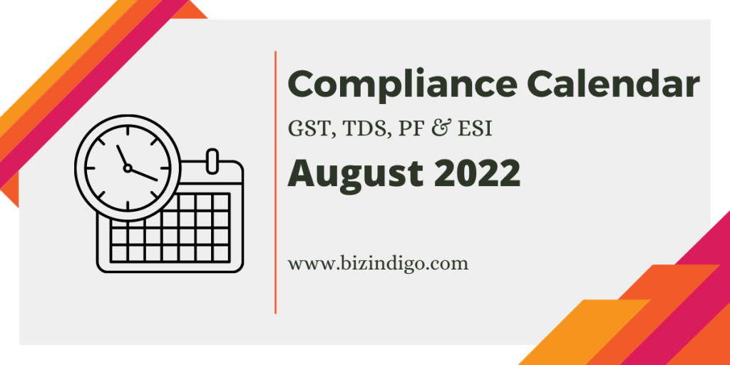 GST, TDS Compliance Calendar