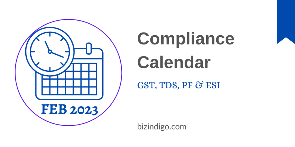 tax compliance calendar feb 2023