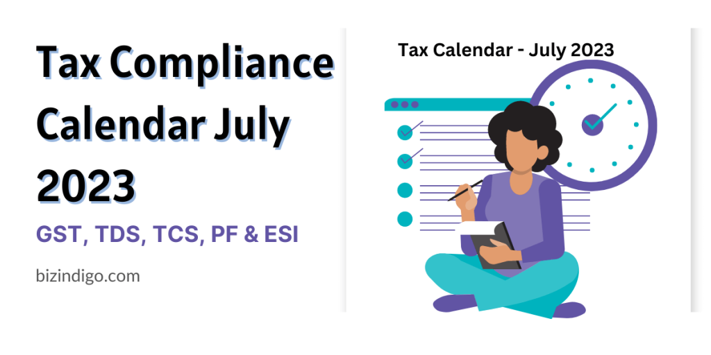 Tax Compliance Calendar July 2023
