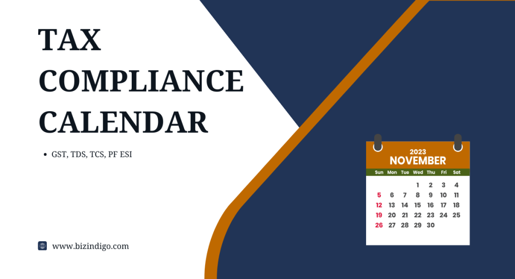 tax compliance calendar november 2023
